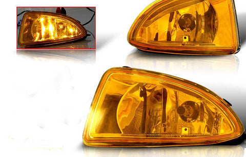04-05 honda civic oem style fog light - yellow (wiring kit included) performance