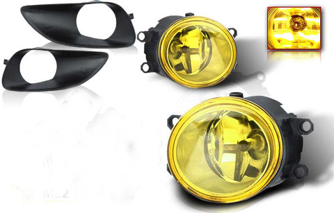 06-08 toyota yaris 4 dr oem style fog light - yellow (wiring kit included) performance