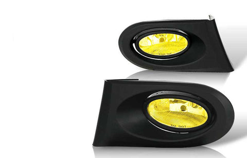 02-04 acura rsx oem style fog light - yellow (wiring kit included) performance