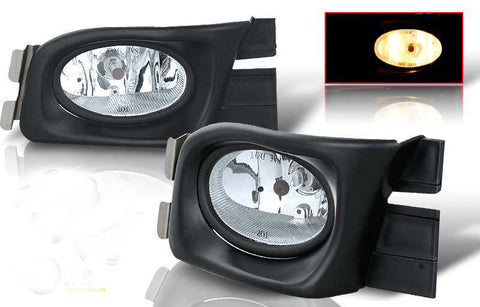 03-05 honda accord 4 dr oem style fog light - clear (wiring kit included) performance