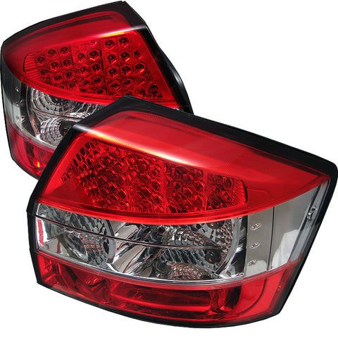 Audi A4 02-05 LED Tail Lights - Red Clear