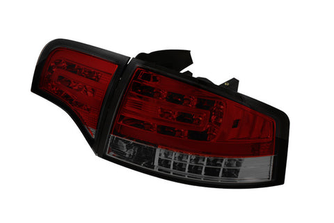 Audi A4 4Dr 06-08 LED Tail Lights - Red Smoke