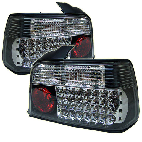 BMW E36 3-Series 92-98 4Dr LED Tail Lights - Black