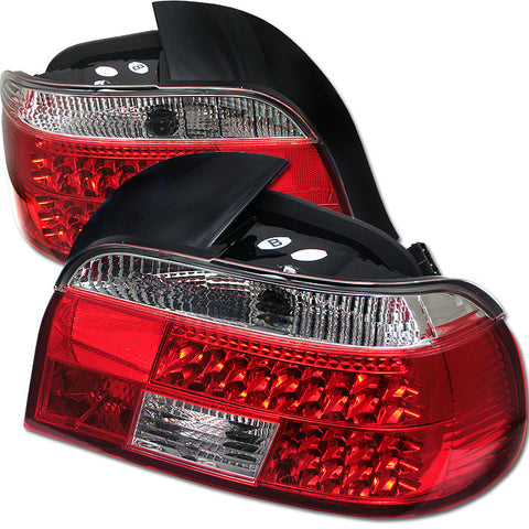 BMW E39 5-Series 97-00 LED Tail Lights - Red Clear