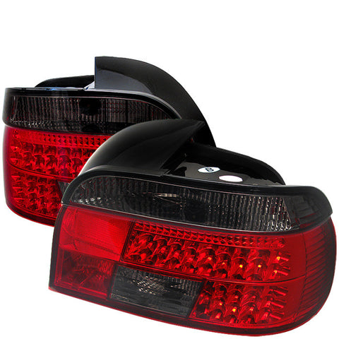 BMW E39 5-Series 97-00 LED Tail Lights - Red Smoke