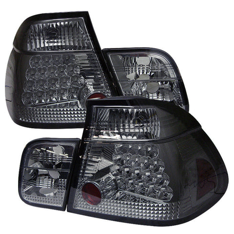 BMW E46 3-Series 99-01 4Dr LED Tail Lights - Smoke