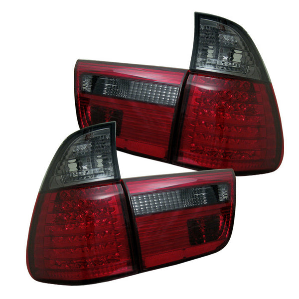BMW E53 X5 0006 4PCS LED Tail Lights Red Smoke CARRO PACIFIC