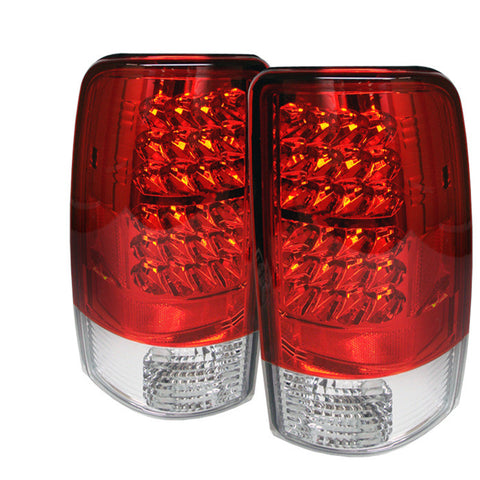 GMC Yukon Denali/Denali XL 01-06 ( Lift Gate Style Only ) LED Tail Lights - Red Clear-o