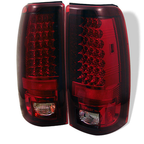 Chevy Silverado 1500/2500 03-06 / GMC Sierra 1500/2500/3500 04-06 ( Does Not Fit Stepside ) LED Tail Lights - Red Clear