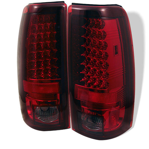 Chevy Silverado 1500/2500 03-06 / GMC Sierra 1500/2500/3500 04-06 ( Does Not Fit Stepside ) LED Tail Lights - Red Smoke