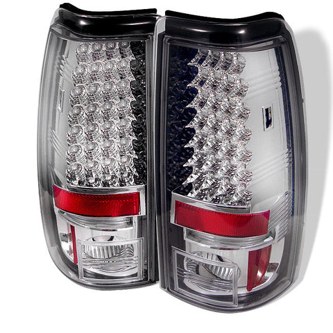 Chevy Silverado 1500/2500 99-02 (Not Fit Stepside) / GMC Sierra 1500/2500/3500 99-03 LED Tail Lights - Chrome