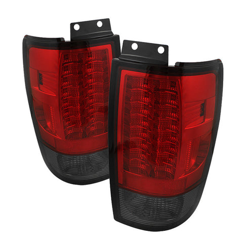 Ford Expedition 97-02 Version 2 LED Tail Lights - Red Smoke