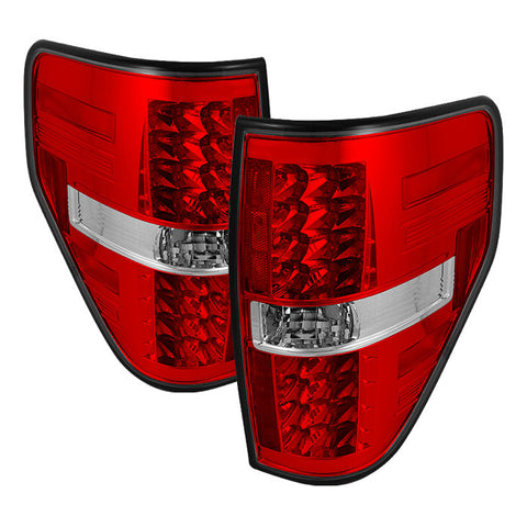 Ford F150 Styleside 09-12 LED Tail Lights - Red Clear