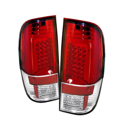 Ford F250/350/450/550 Super Duty 08-13 LED Tail Lights - Red Clear