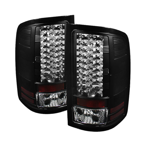 GMC Sierra 1500/2500/3500HD Denali 07-12 (Not fit 3500 Dually 4 Rear Wheels) LED Tail Lights - Black