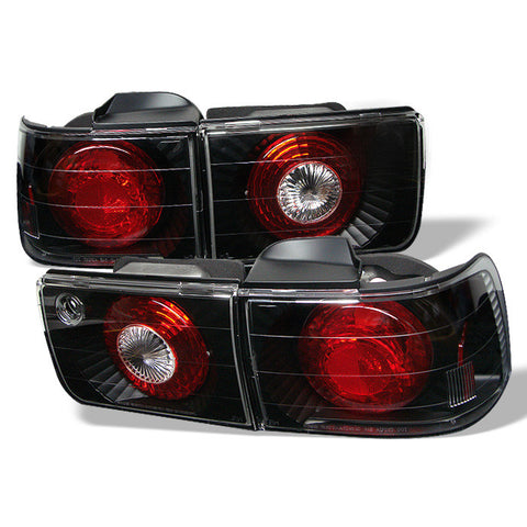 Honda Accord 92-93 4Dr Euro Style Tail Lights - Black