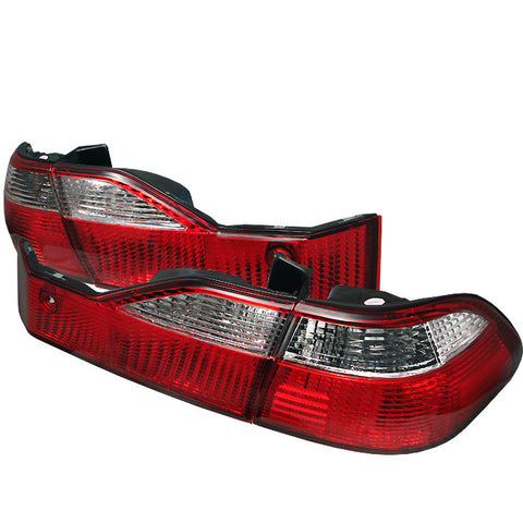 Honda Accord 98-00 4Dr Euro Style Tail Lights - Red Clear