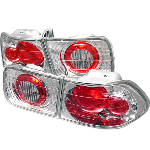 Honda Civic 96-00 2Dr Euro Style Tail Lights - Chrome