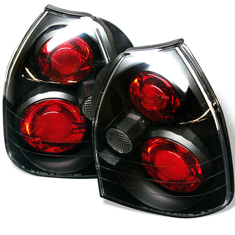 Honda Civic 96-00 3DR Euro Style Tail Lights - Black