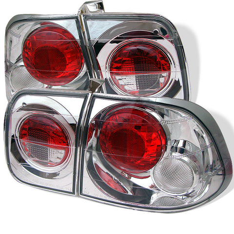 Honda Civic 96-98 4Dr Euro Style Tail Lights - Chrome