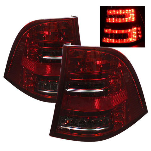 Mercedes Benz W163 M-Class ML 98-05 LED Tail Lights - Red Smoke