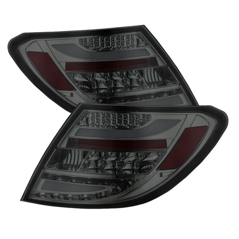 Mercedes Benz W204 C-Class 08-10 LED Tail Lights - Smoke