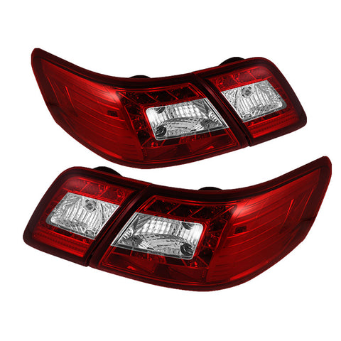 Toyota Camry 07-09 LED Tail Lights - Red Clear