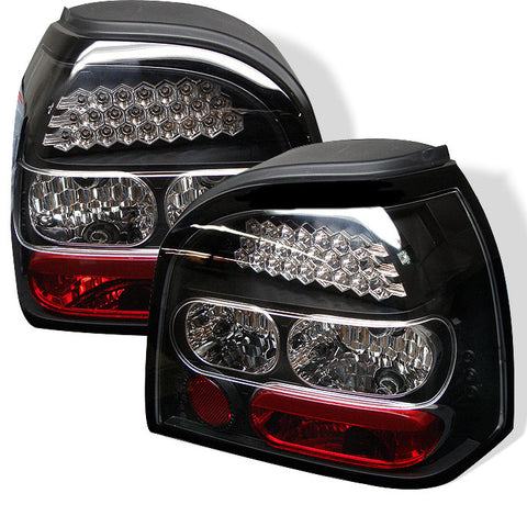 Volkswagen Golf 93-98 LED Tail Lights - Black