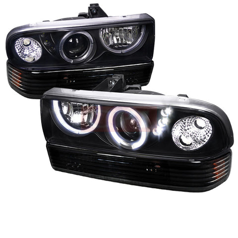 Chevy  98-04 Chevy  S10 Combo Projector Headlight Black With Bumper Light