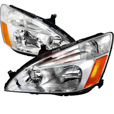 Honda  03-08 Honda  Accord  Euro Headlights Chrome Housing