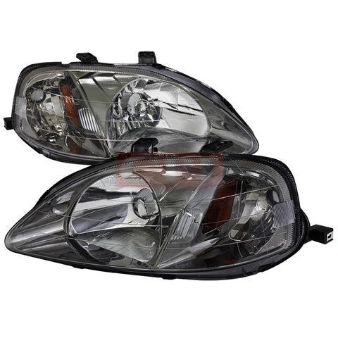 HONDA 99-00 HONDA CIVIC CRYSTAL HOUSING HEADLIGHTS SMOKE