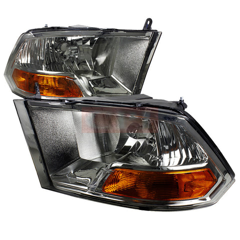 DODGE 09-14 DODGE RAM EURO HEADLIGHT SMOKE LENS 