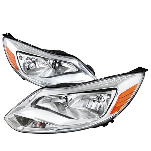 FORD 12-14 FORD FOCUS EURO HEADLIGHTS CHROME HOUSING