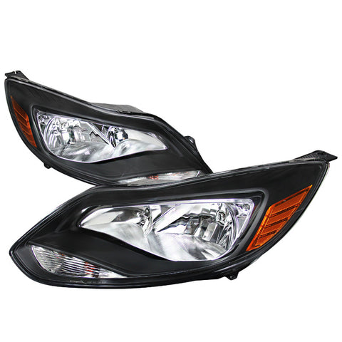 FORD 12-14 FORD FOCUS EURO HEADLIGHTS BLACK HOUSING