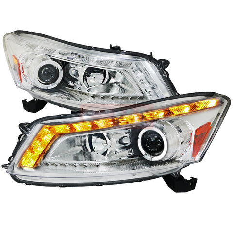 Honda 08-11 Honda Accord  Projector Headlight Chrome Housing Sedan Model