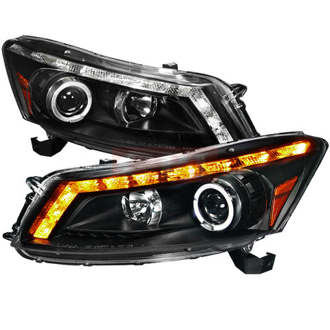 Honda  08-12 Honda  Accord  Projector Headlight Black Housing