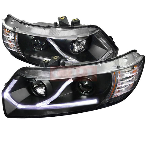 Honda  06-09 Honda  Civic  Led Projector Headlight Black Housing