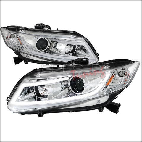 HONDA 12-UP HONDA CIVIC R8 STYLE LED PROJECTOR HEADLIGHT CHROME    2012,2013