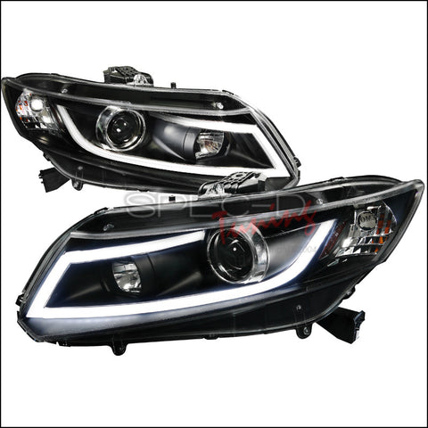 HONDA 12-UP HONDA CIVIC R8 STYLE LED PROJECTOR HEADLIGHT  BLACK    2012,2013