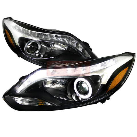 FORD 12-UP FORD FOCUS R8 STYLE PROJECTOR HEADLIGHT - BLACK    2012,2013