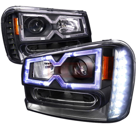 Chevy  02-09 Chevy  Trailblazer  Halo Projector Headlight Black Housing