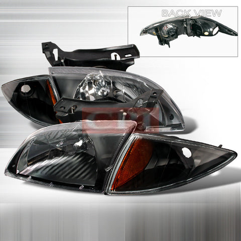 CHEVY 2000-2002 CHEVROLET CHEVY CAVALIER HEADLIGHTS/ HEAD LAMPS+CORNER-EURO STYLE   2000,2001,2002