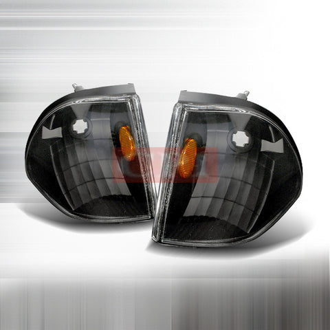 FORD 1987-1993 MUSTANG CORNER LIGHTS/ LAMPS BLACK EURO   1 SET RH & LH 1987,1988,1989,1990,1991,1992,1993