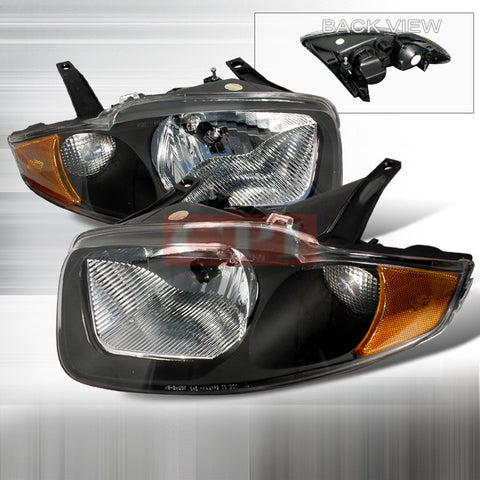 CHEVY 2003-2005 CHEVROLET CHEVY CAVALIER HEADLIGHTS/ HEAD LAMPS BLACK-EURO STYLE   2003,2004,2005