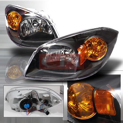 CHEVY 2005-2007 CHEVROLET CHEVY COBALT CRYSTAL HEADLIGHTS/ HEAD LAMPS-EURO STYLE   2005,2006,2007