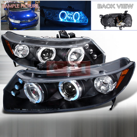 HONDA 2006-2008 HONDA CIVIC 2D PPOJECTOR HEADLIGHTS 1 SET RH&LH   2006,2007,2008