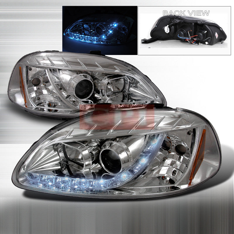 Honda 1996-1998 Honda Civic R8 Style Projector Head Lamps