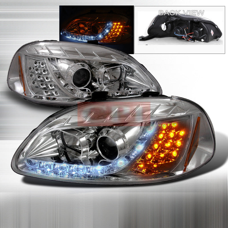 Honda 1996-1998 Honda Civic R8 Style Projector Head Lamps