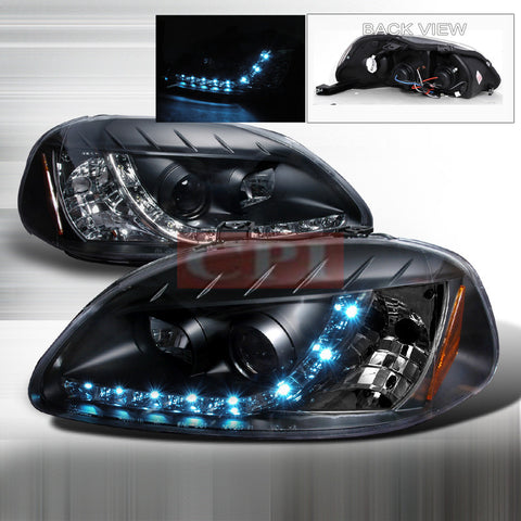 Honda 1996-1998 Honda Civic R8 Style Projector Head Lamps/ Headlights H.L-m