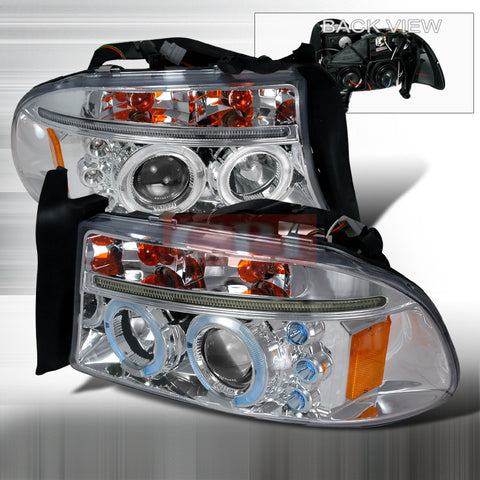 DODGE 1997-2001 DODGE DAKOTA PROJECTOR HEAD LAMPS/ HEADLIGHTS 1 SET RH&LH   1997,1998,1999,2000,2001